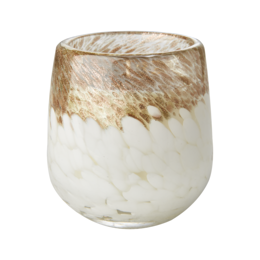 WILD Scented candle Fresh linen, White/gold