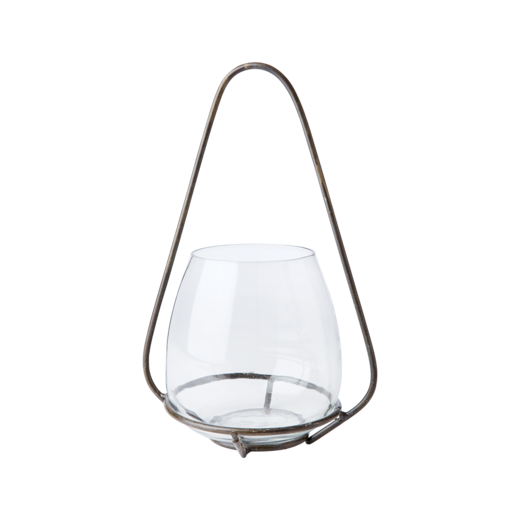 THOR Tea light holder M, Black/clear