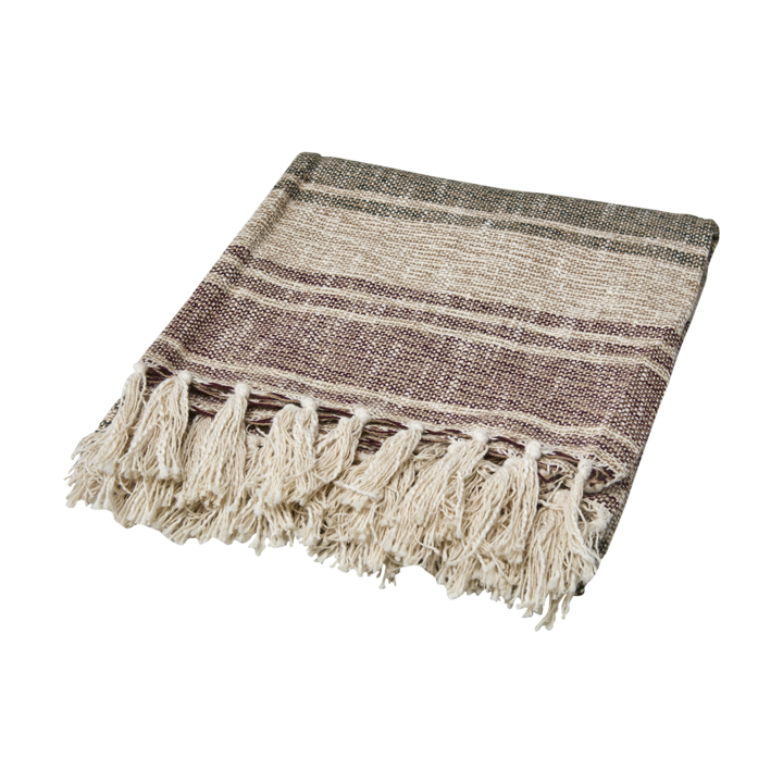 NILLA Filt, Natur/grön/brun