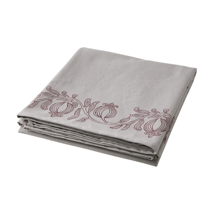 FLISA Bordsduk, Natur/burgundy