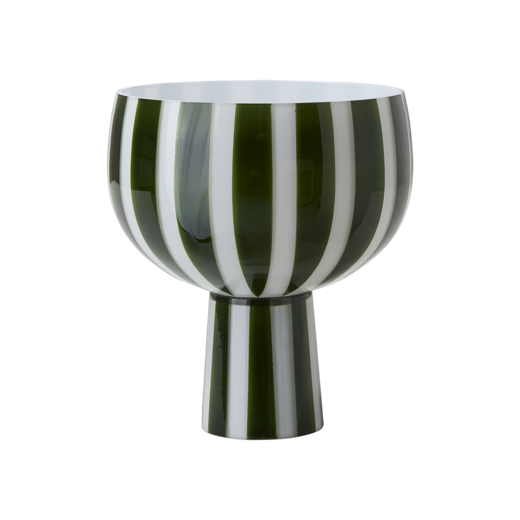 CIRCUS Skål på fot, Grön/vit