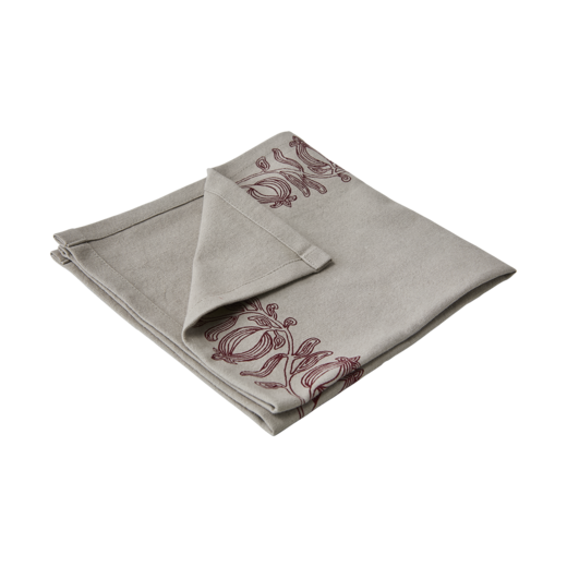 FLISA Servett, Natur/burgundy