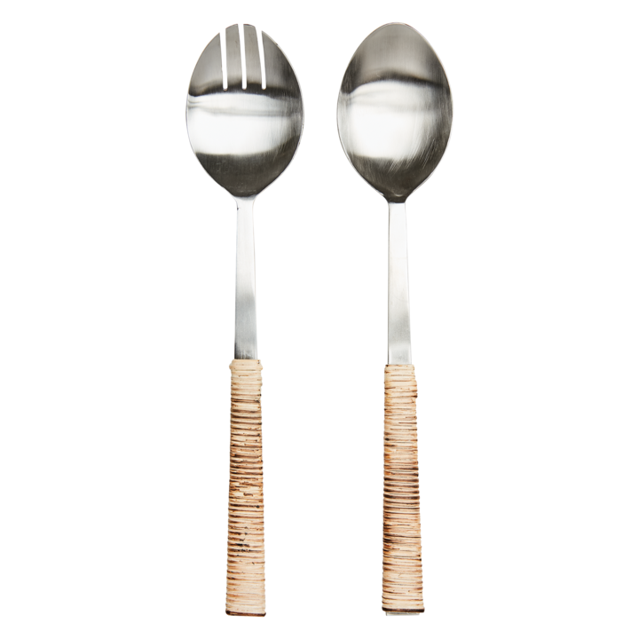 ODIN Salladsbestick, Silverfärgad/natur