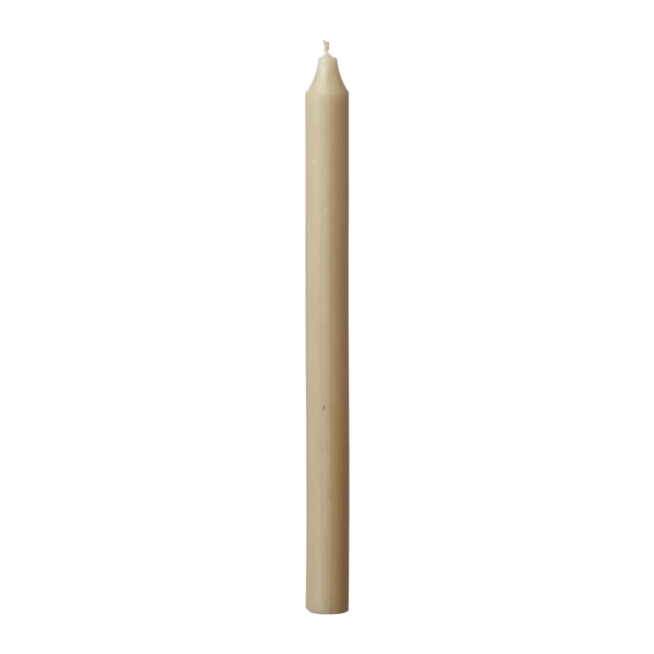 RUSTIC Taper candle, Khaki