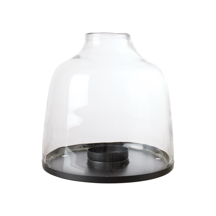 HELEN Lykta L, Klar/svart