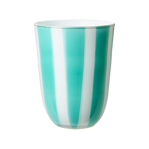 CIRCUS Tea light holder M, Turquoise/white