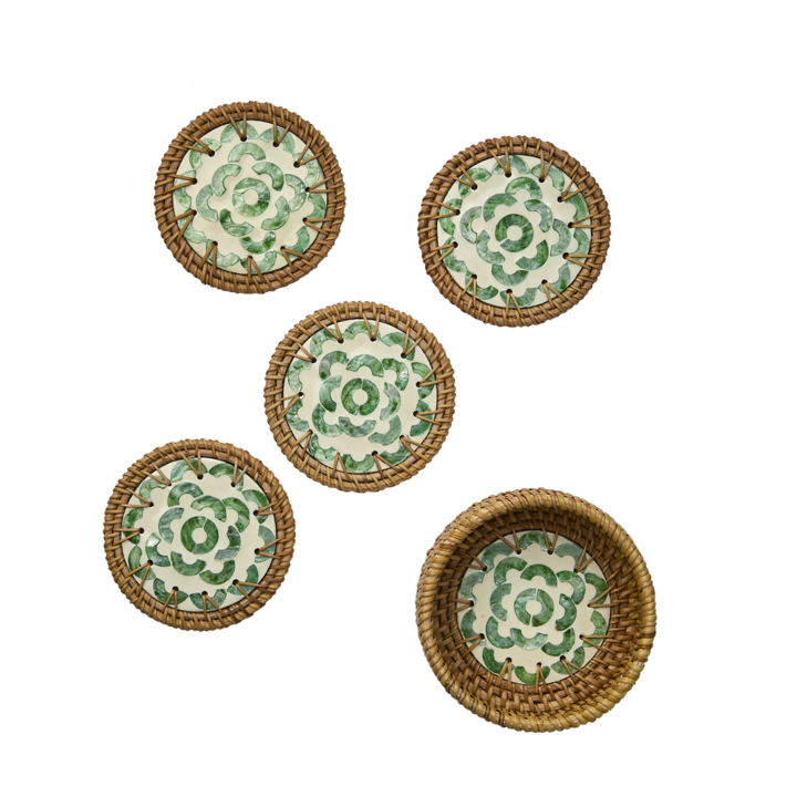 SUNNY Glasunderlägg, Grön/natur