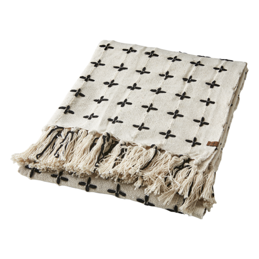 MAJA Filt, Elfenben/svart