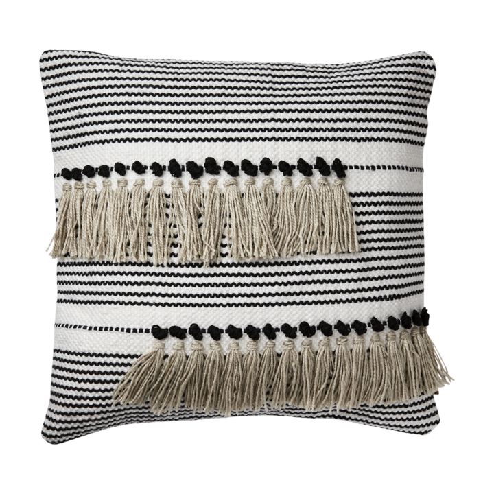 PETER Cushion cover, White/black/natural