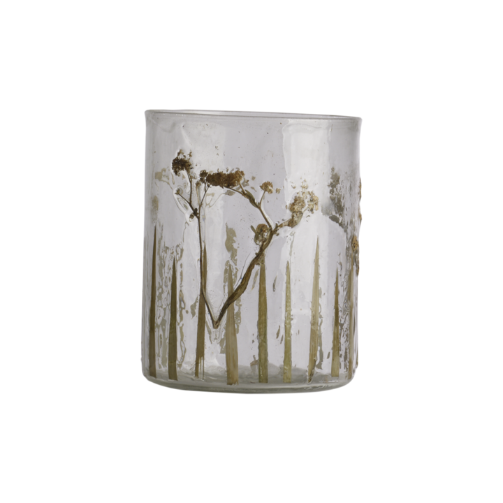 LEAF Värmeljushållare, Klar/brun