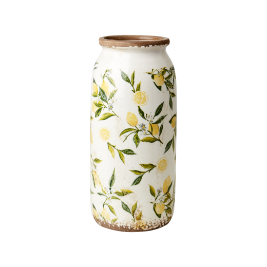 LEMONA Urna M, Vit/grön/gul