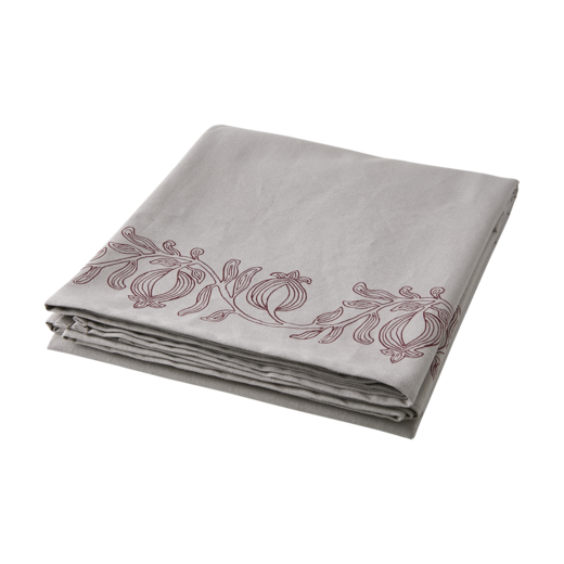 FLISA Bordsduk, Natur/burgundy