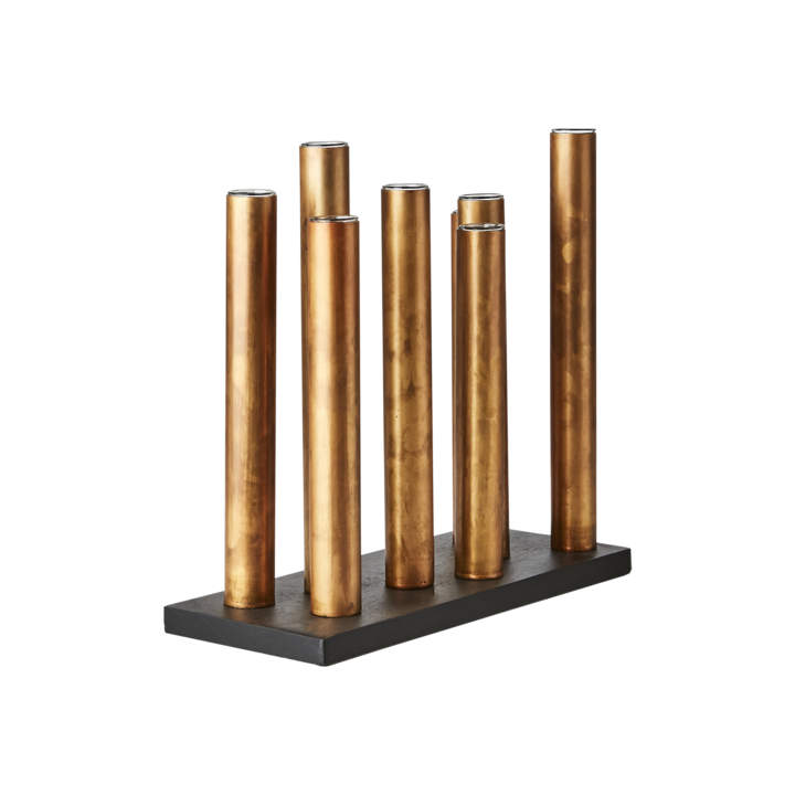 PIPER Ljusstake/vas, Kopparfärgad/svart