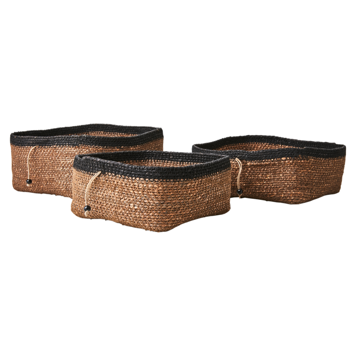 MADIBA Korg, set om 3, Brun/svart