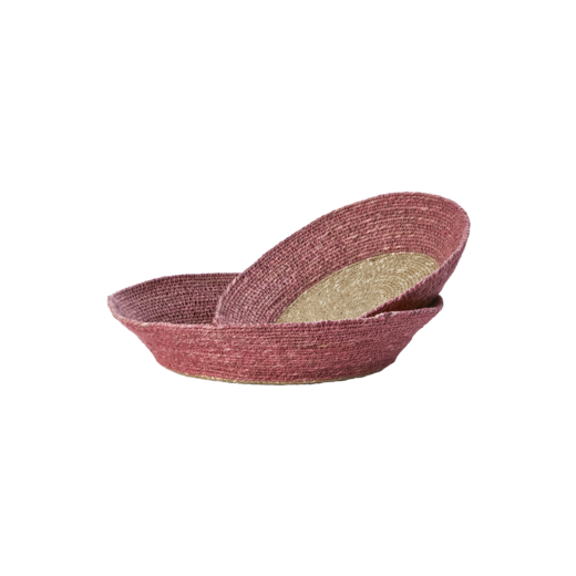 LANDO Korg, set om 2, Rosa/natur