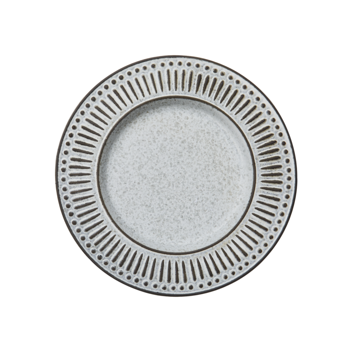 ANTONIA Plate, Grey/ivory