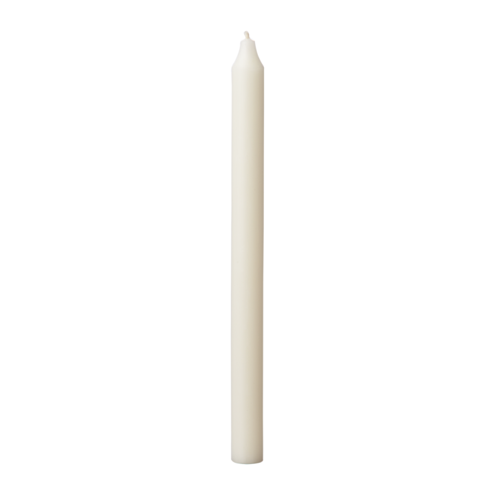 RUSTIC Taper candle, Ivory