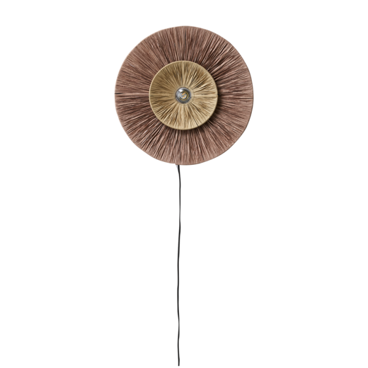 LANDO Vägglampa, Brun/natur