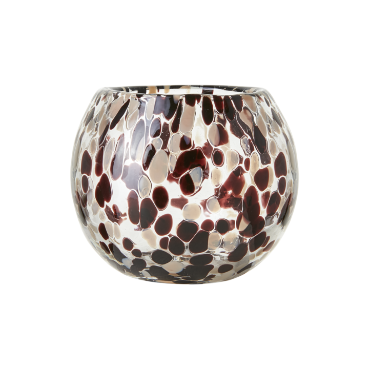 PARTY Värmeljushållare M, Brun/beige/svart