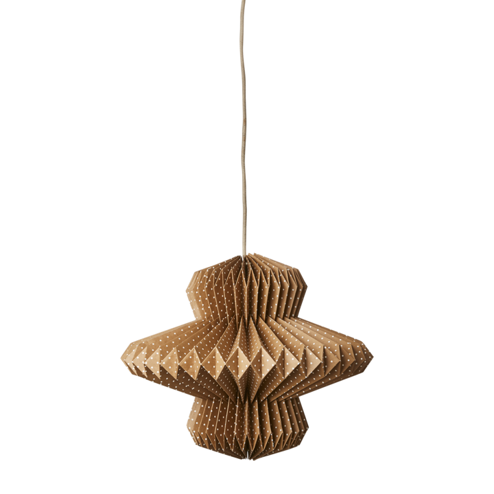 UNI Lampskärm, Brun/vit