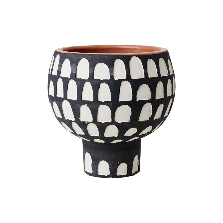 CAMILLE Kruka S, Svart/vit