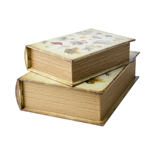 BROOKE Låda, set om 2, Natur/flerfärgad