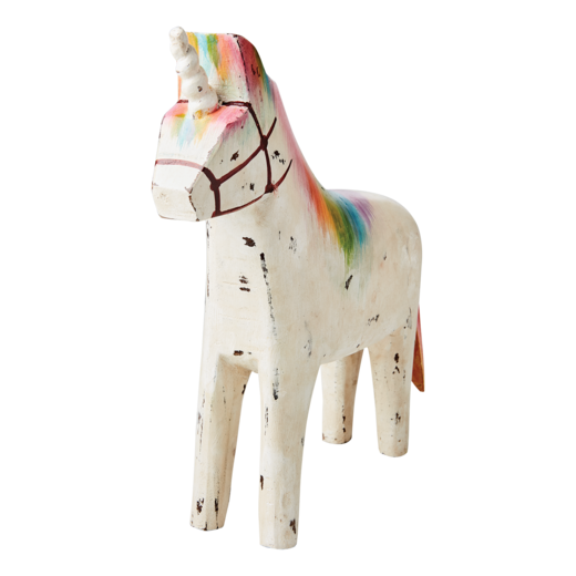 FÅLE Häst "Unicorn in colour", Vit