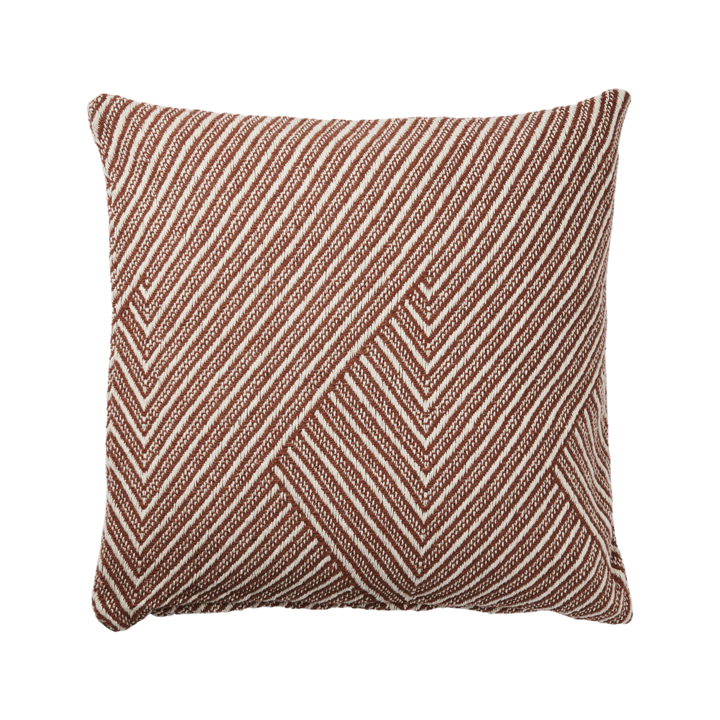 ANNA Cushion cover, Rusty brown/off white