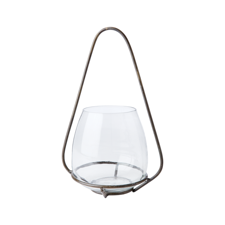 THOR Tea light holder M, Black/clear