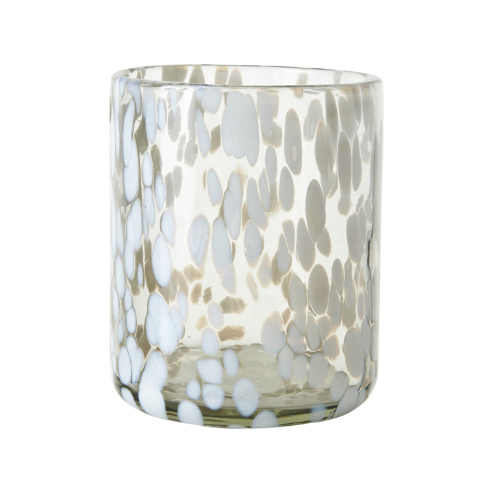 PARTY Värmeljushållare M, Vit/isblå