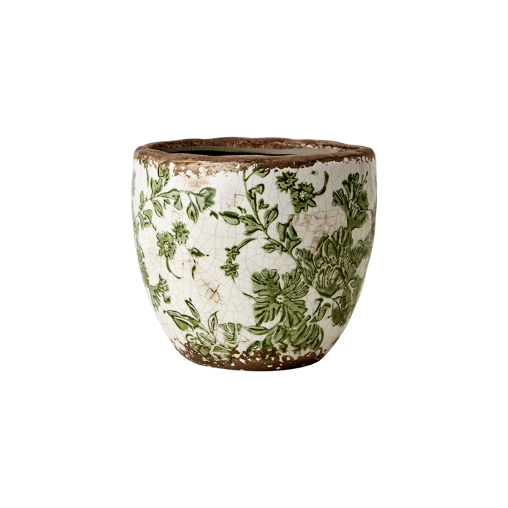 VICTORIA Kruka XS, Vit/grön