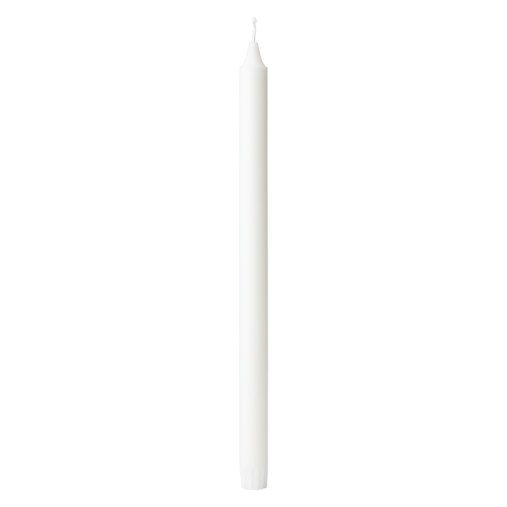 WHITE Taper candle, White