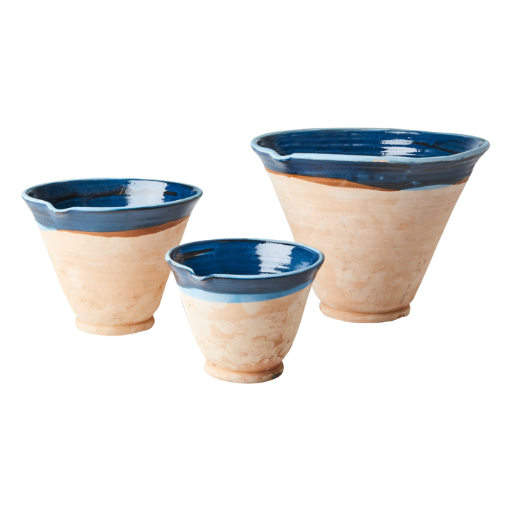 TREASURE Bowl, set of 3, Indigo blue