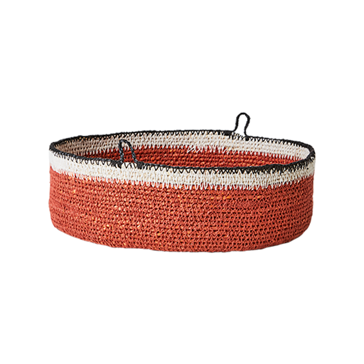 MADIBA Basket, Rust red/white/black