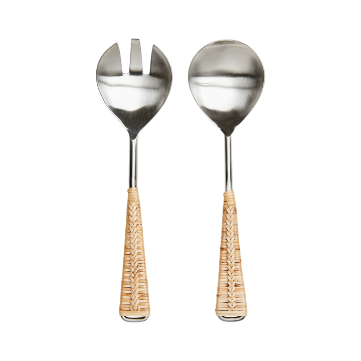 ODIN Salladsbestick, Silverfärgad/natur