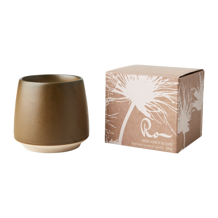 RO Doftljus Bergamot & lime, Brun