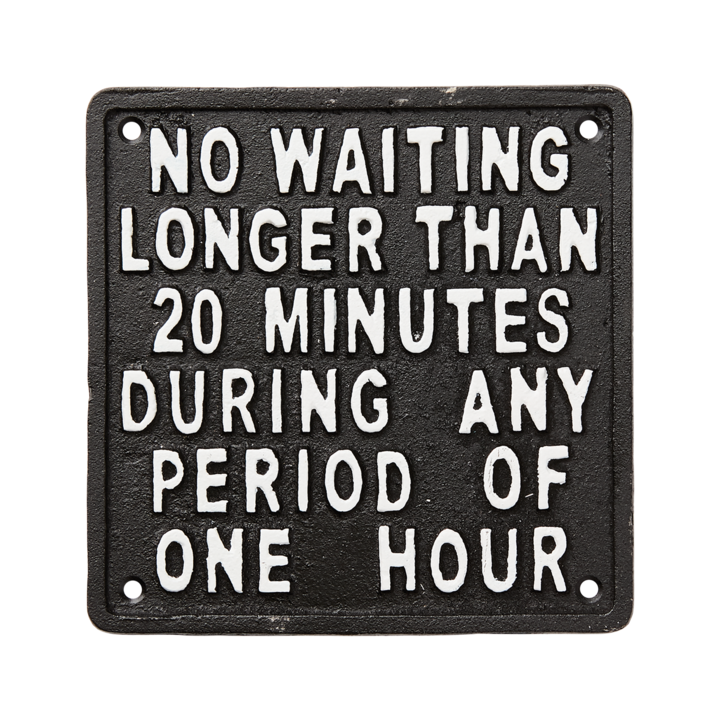 FACIA Skylt, Svart/vit