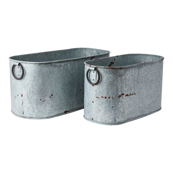 TREASURE Kruka, set om 2, Grå