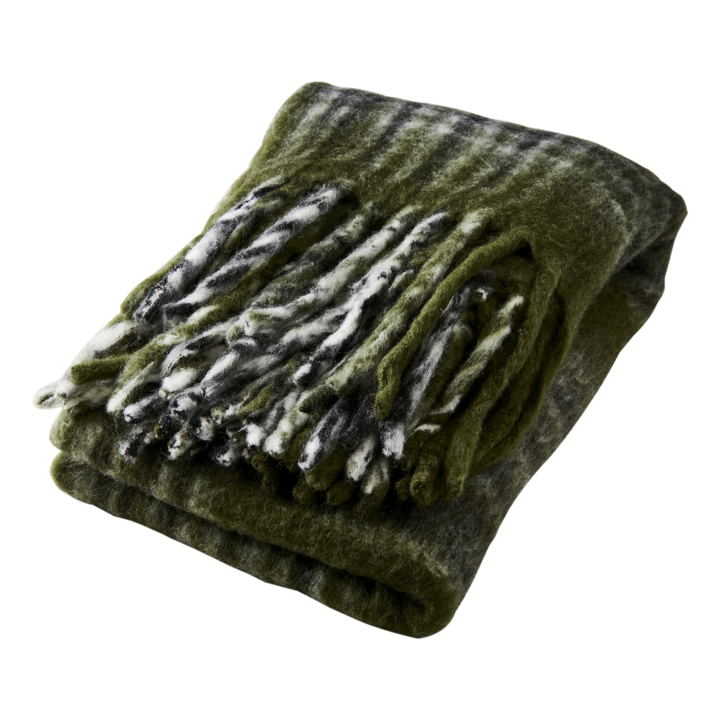 FRASSE Filt, Grön/svart/vit