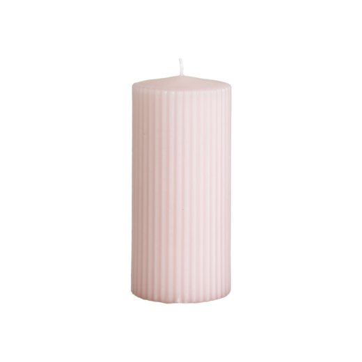 RILL Pillar candle, Dusty pink