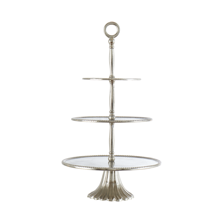 CARTER Cake stand, Nickel colour