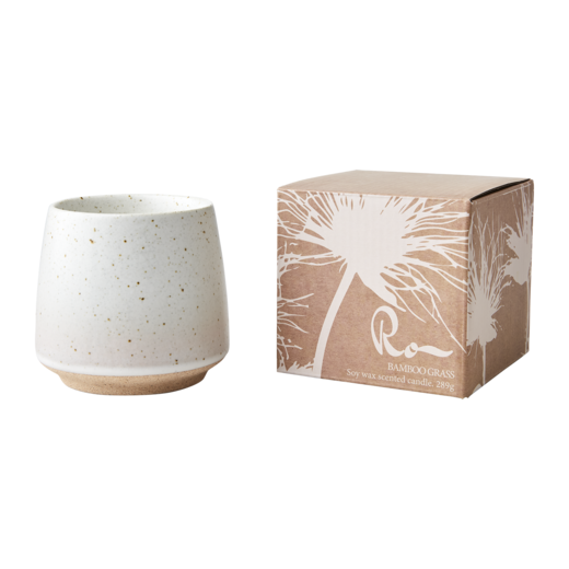 RO Scented candle Bamboo grass, White
