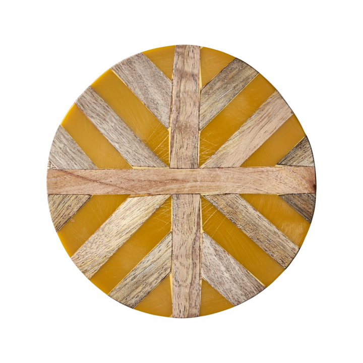 NICO Glasunderlägg, Natur/gul