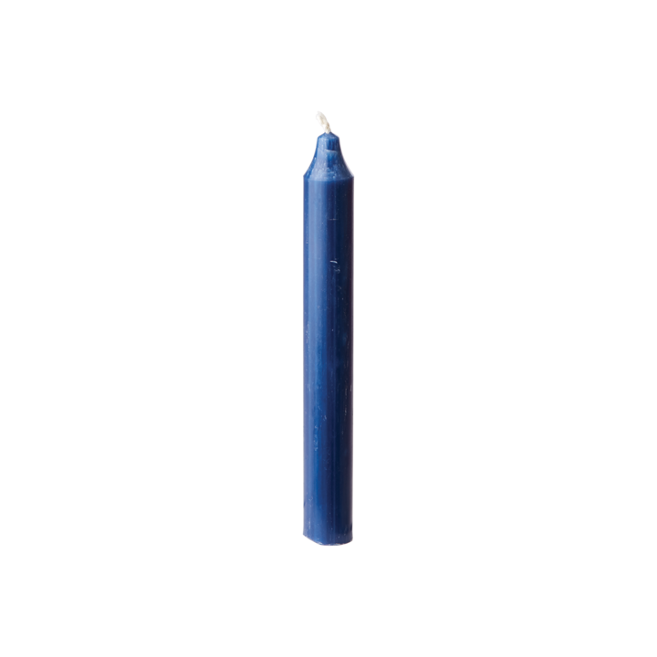 RUSTIC Taper candle, Navy blue