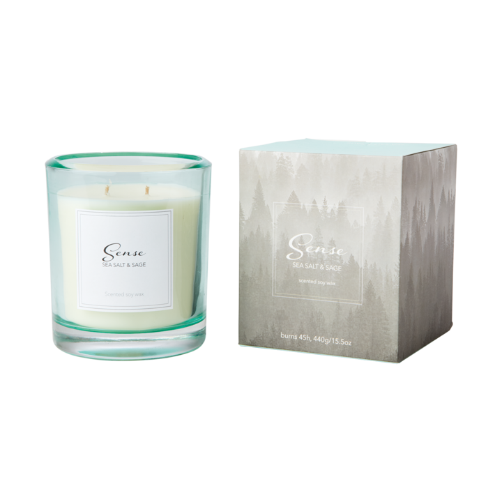 SENSE Doftljus Sea salt & sage, Turkos