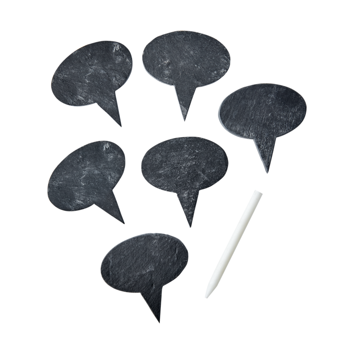 EBONY Skylt, 6-pack, Svart