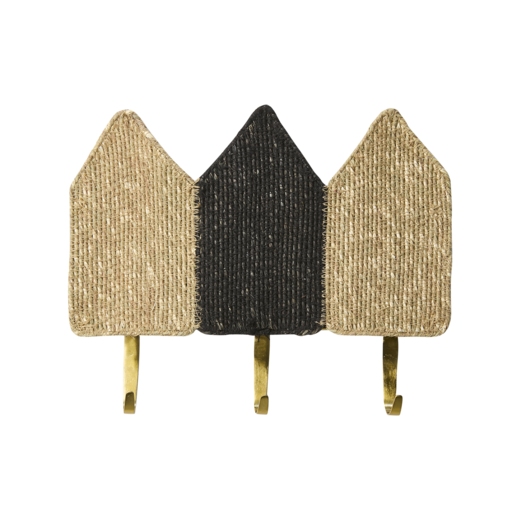 LANDO Klädhängare, Svart/natur