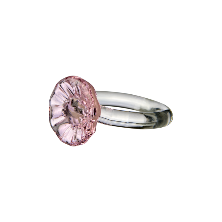 CARINA Servettring, Rosa/klar