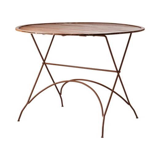 VISBY Dining table, Dusty orange