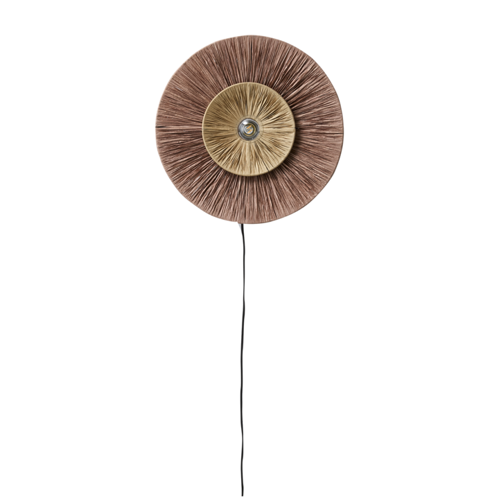 LANDO Vägglampa, Brun/natur